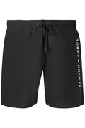 TOMMY HILFIGER MEN'S BLACK BOTTOM SWIMSUIT