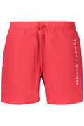 TOMMY HILFIGER MEN'S RED BOTTOM SWIMSUIT