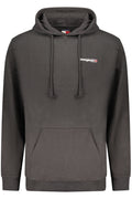 TOMMY HILFIGER MEN'S BLACK ZIP-UP SWEATSHIRT
