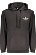 TOMMY HILFIGER MEN'S BLACK ZIP-UP SWEATSHIRT