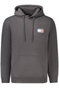 TOMMY HILFIGER MEN'S BLACK ZIP-UP SWEATSHIRT