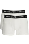 TRUSSARDI Men's White Boxer Bi-Pack TRU2UTR02