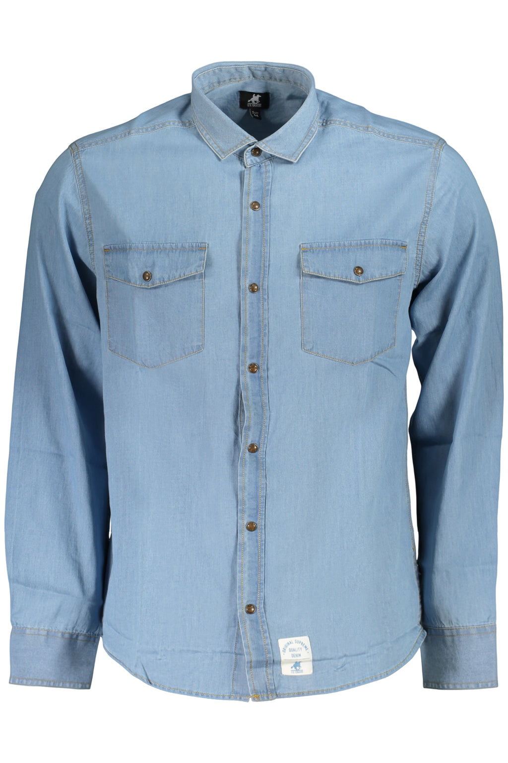 US GRAND MEN'S LONG-SLEEVED SHIRT BLUE