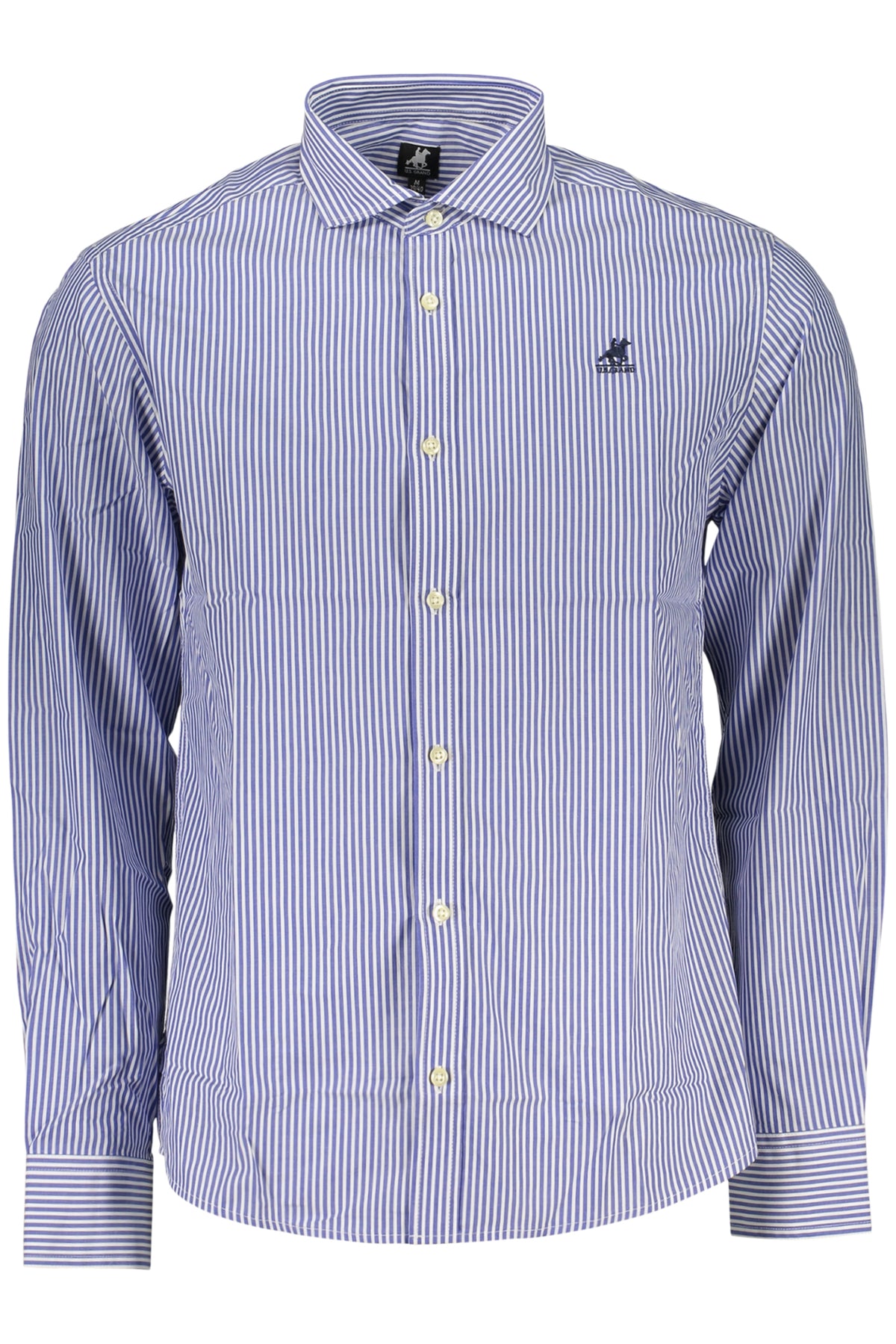 U.S. GRAND Us Grand Men's Blue Long-sleeved Shirt AU03229IRVING