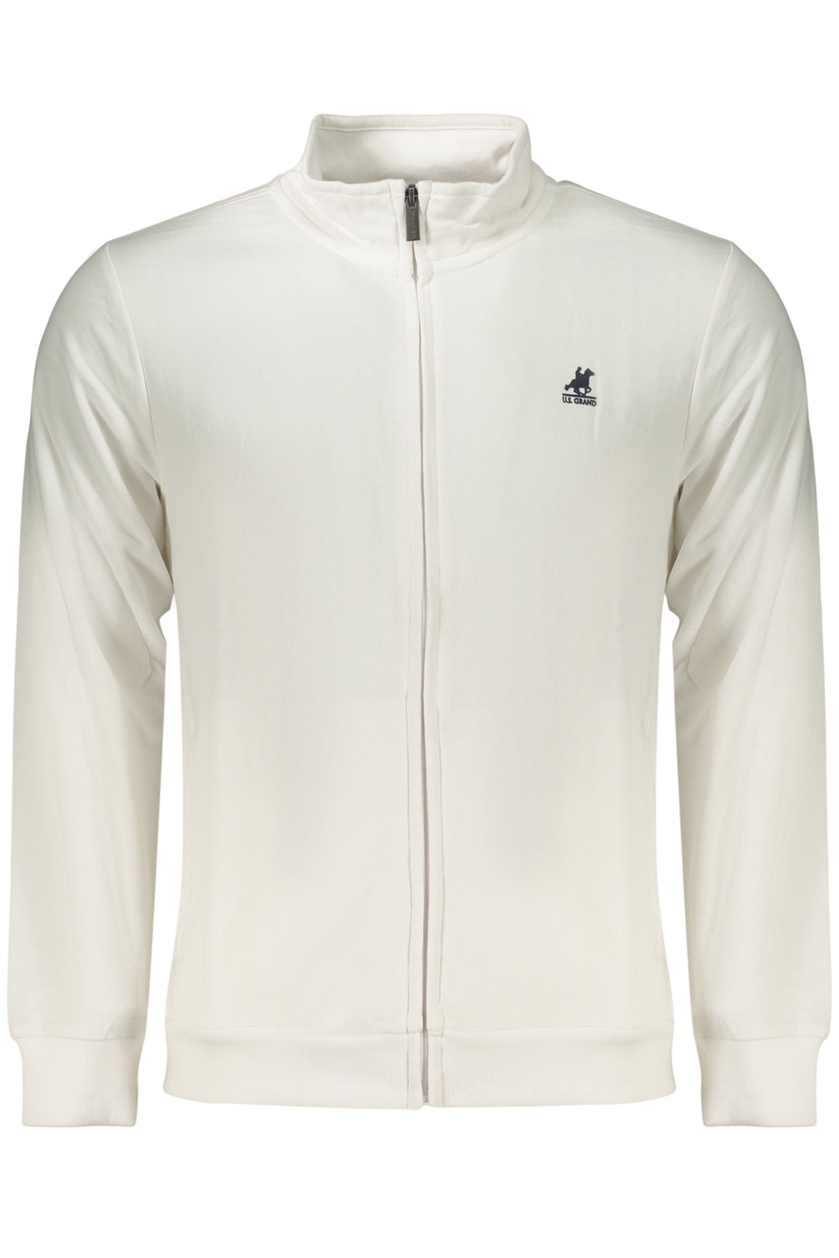 U.S. GRAND Us Grand Men's White Zip-up Sweatshirt AU03220TIZIANO