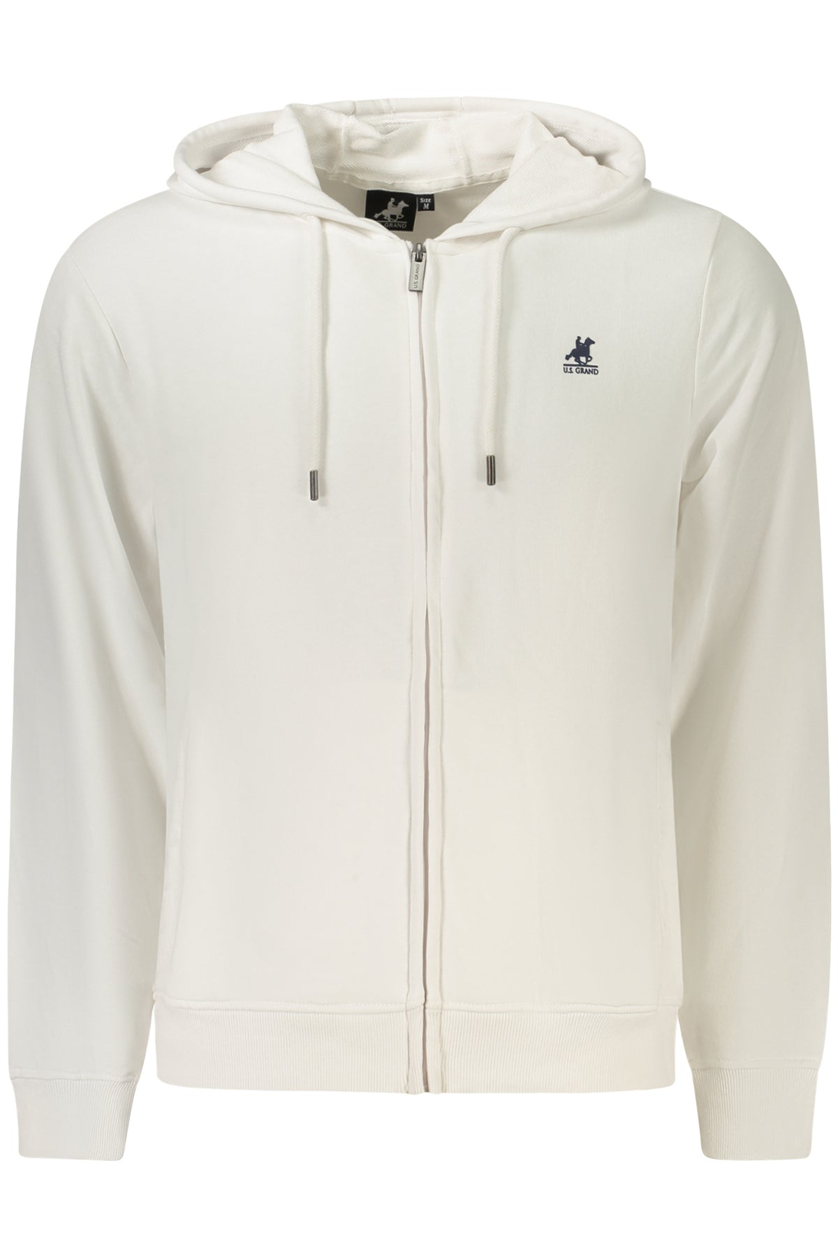 U.S. GRAND Us Grand Men's White Zip-up Sweatshirt AU03221SILVIO
