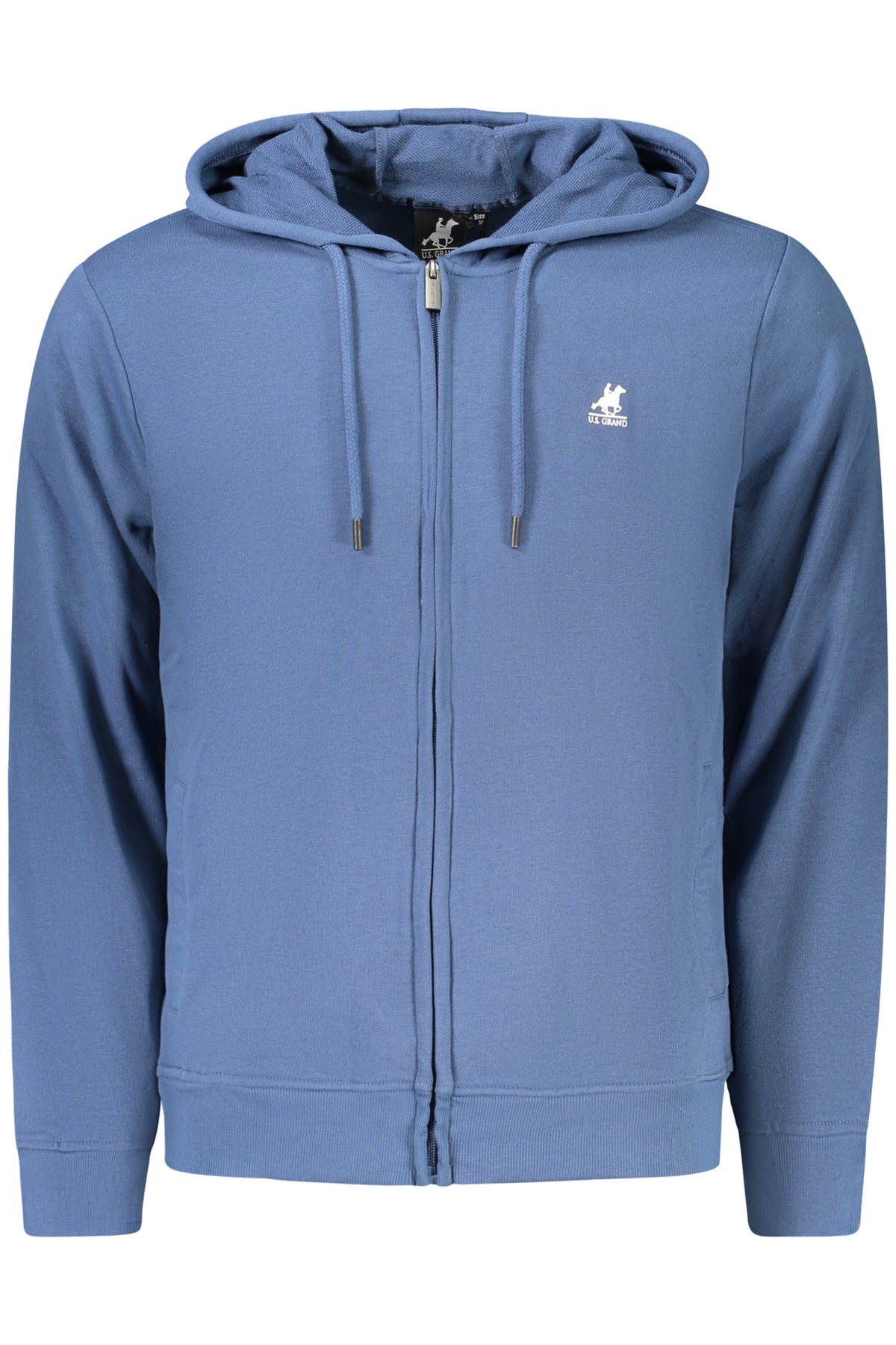 U.S. GRAND Us Grand Men's Blue Zip-up Sweatshirt AU03221SILVIO
