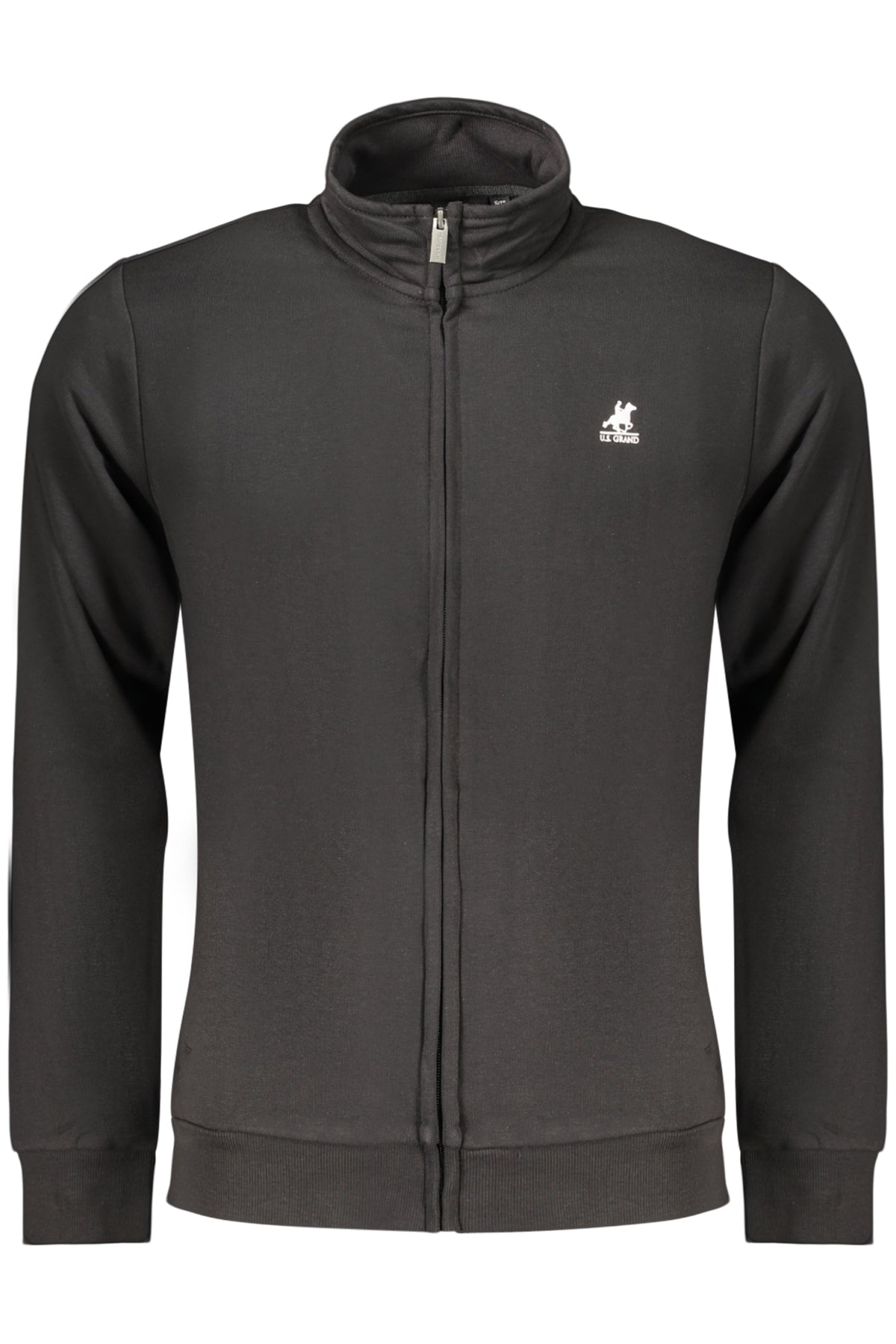 U.S. GRAND Us Grand Men's Black Zip-up Sweatshirt AU03220TIZIANO
