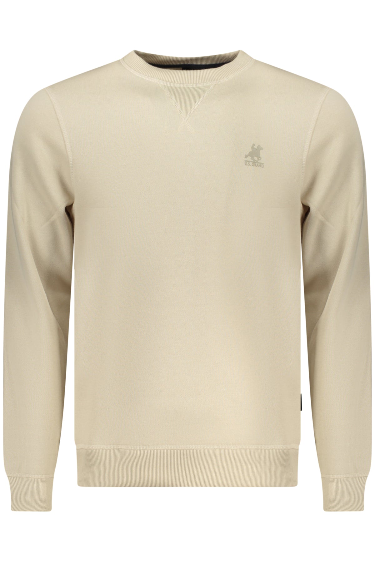 US GRAND MEN'S BEIGE ZIP-UP SWEATSHIRT