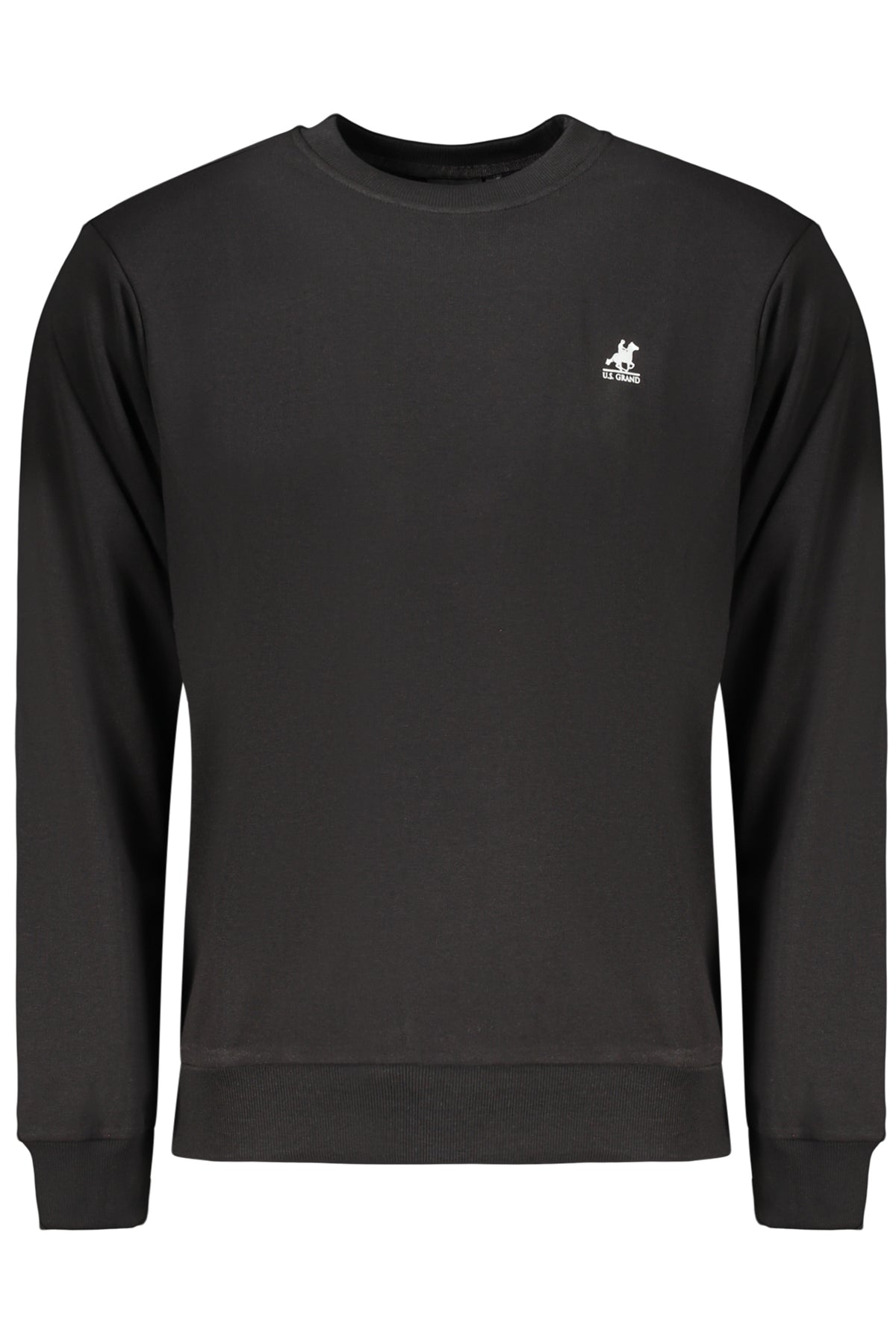 U.S. GRAND Us Grand Men's Black Zip-up Sweatshirt AU03218DENZEL