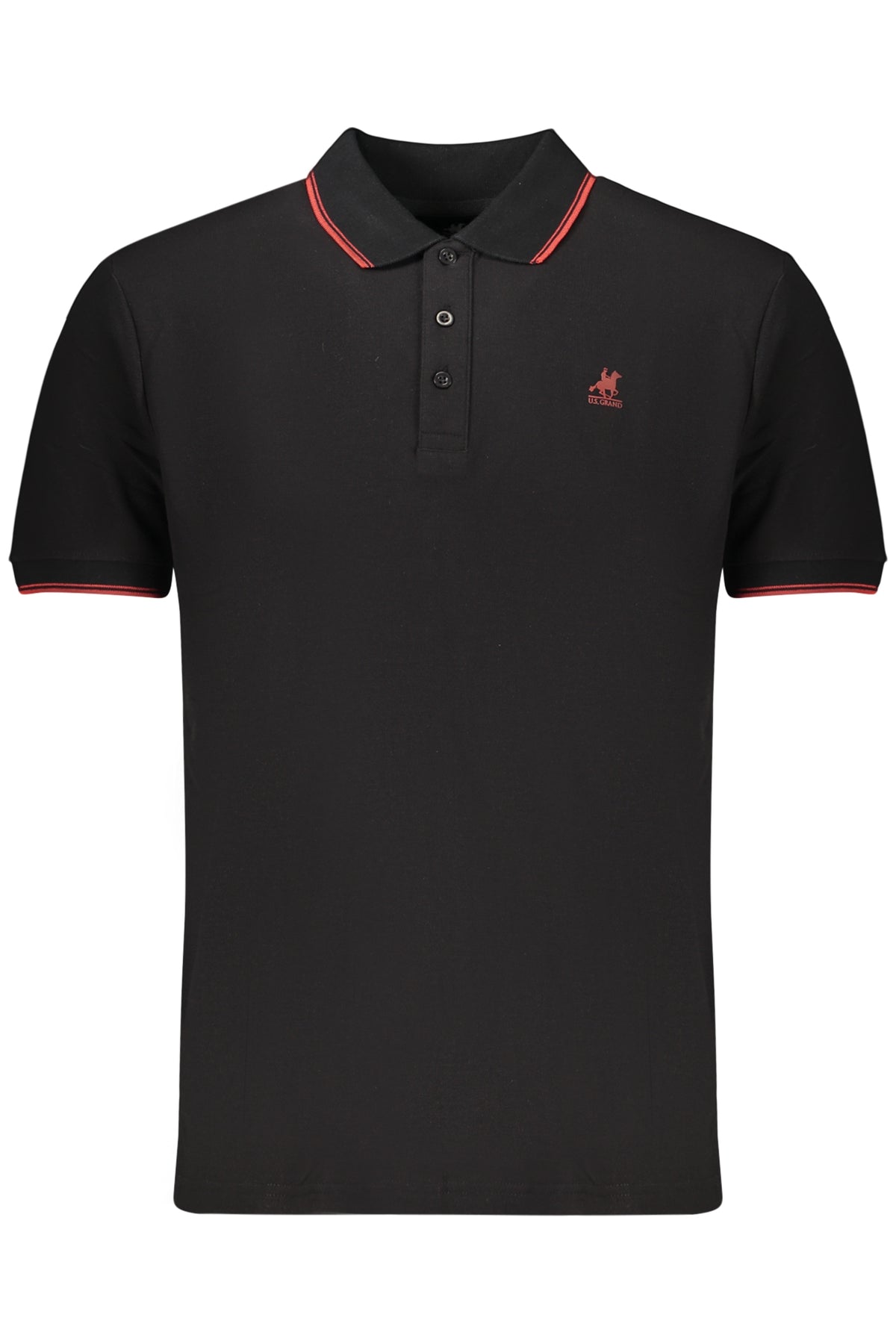U.S. GRAND Us Grand Polo Short Sleeve Men's Black AU03198STEVEN