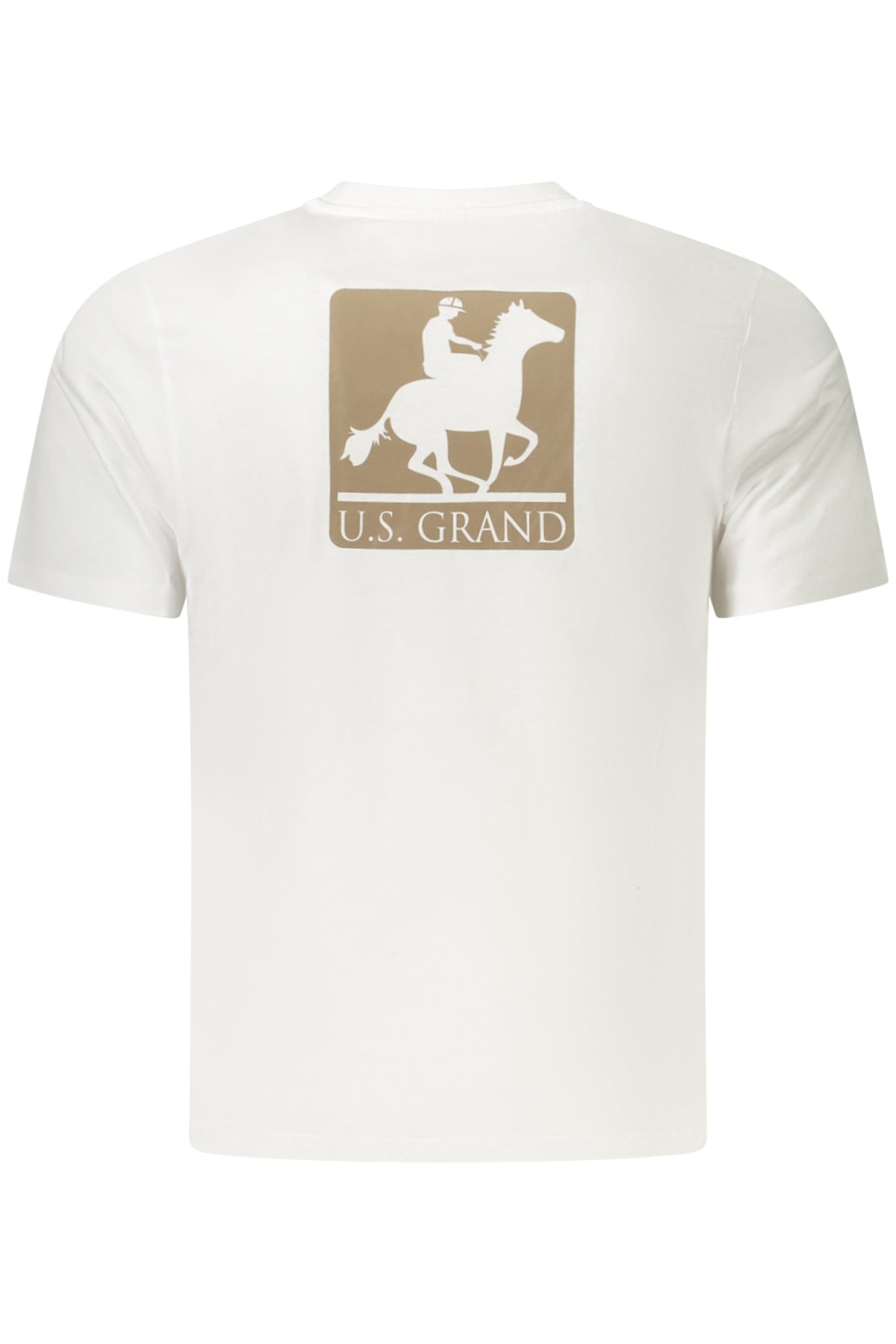 U.S. GRAND Us Grand Men's Short-sleeve T-shirt White AU03194BONZO