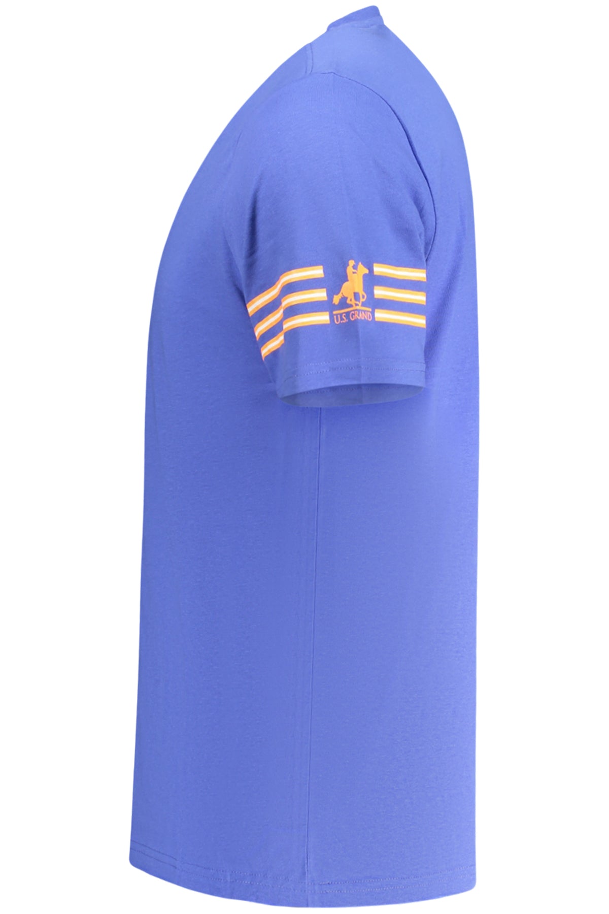 U.S. GRAND Us Grand Men's Short-sleeve T-shirt Blue AU03195KUTRIS