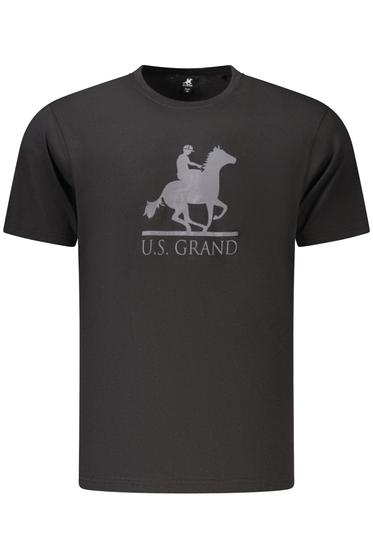 U.S. GRAND Us Grand Men's Black Short-sleeve T-shirt AU03186FOSCO