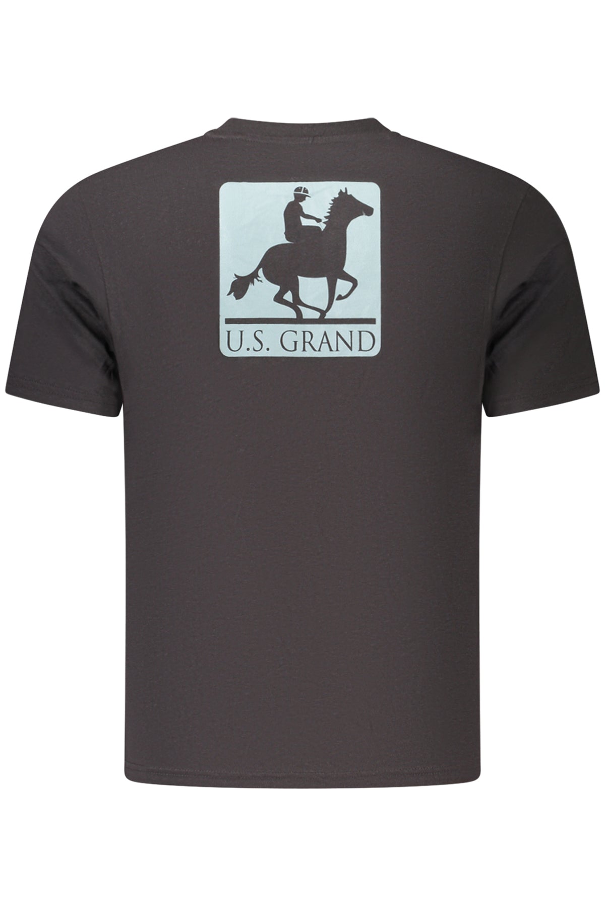 U.S. GRAND Us Grand Men's Black Short-sleeve T-shirt AU03194BONZO