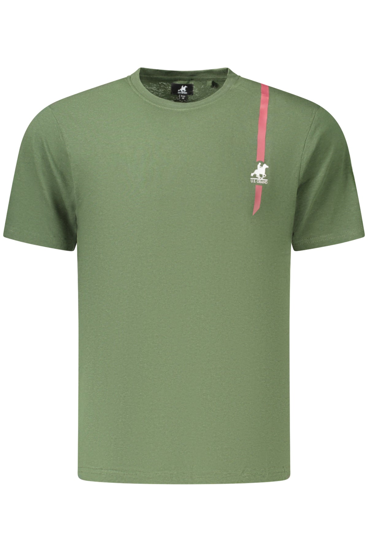 U.S. GRAND Us Grand Men's Short-sleeved Green T-shirt AU03193ZACK